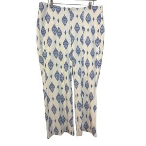 Chico's Brigitte Crop Pants Women Size 12 Damask Resortwear Sustainable Summer
